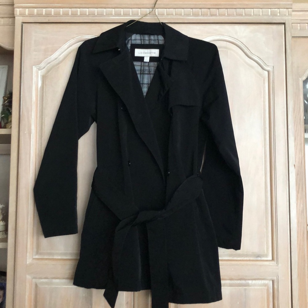 Liz Claiborne Black Trench Coat